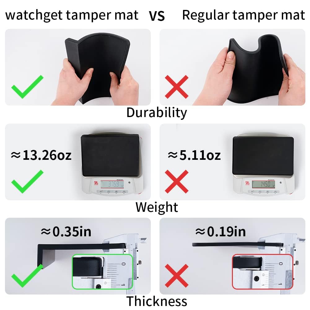 Watchget Tamping Mat is ideal for cafe and home espresso setups.