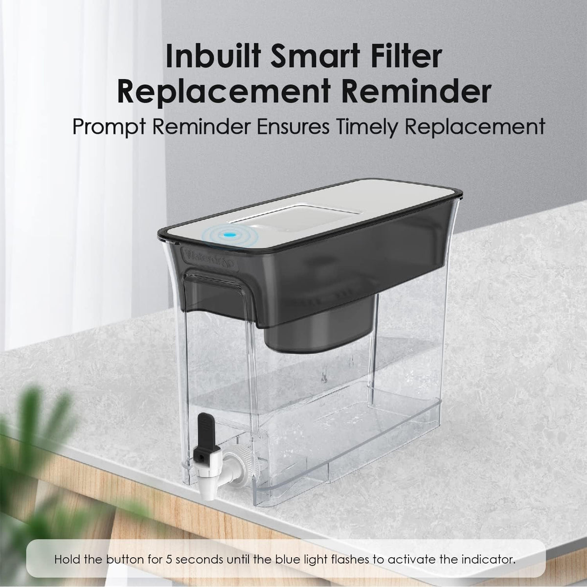 Waterdrop rapid-flow filtration demonstrating fast water flow.