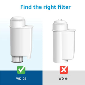 Waterdrop CA6702 filter inserted into a Saeco Philips machine for freshness.