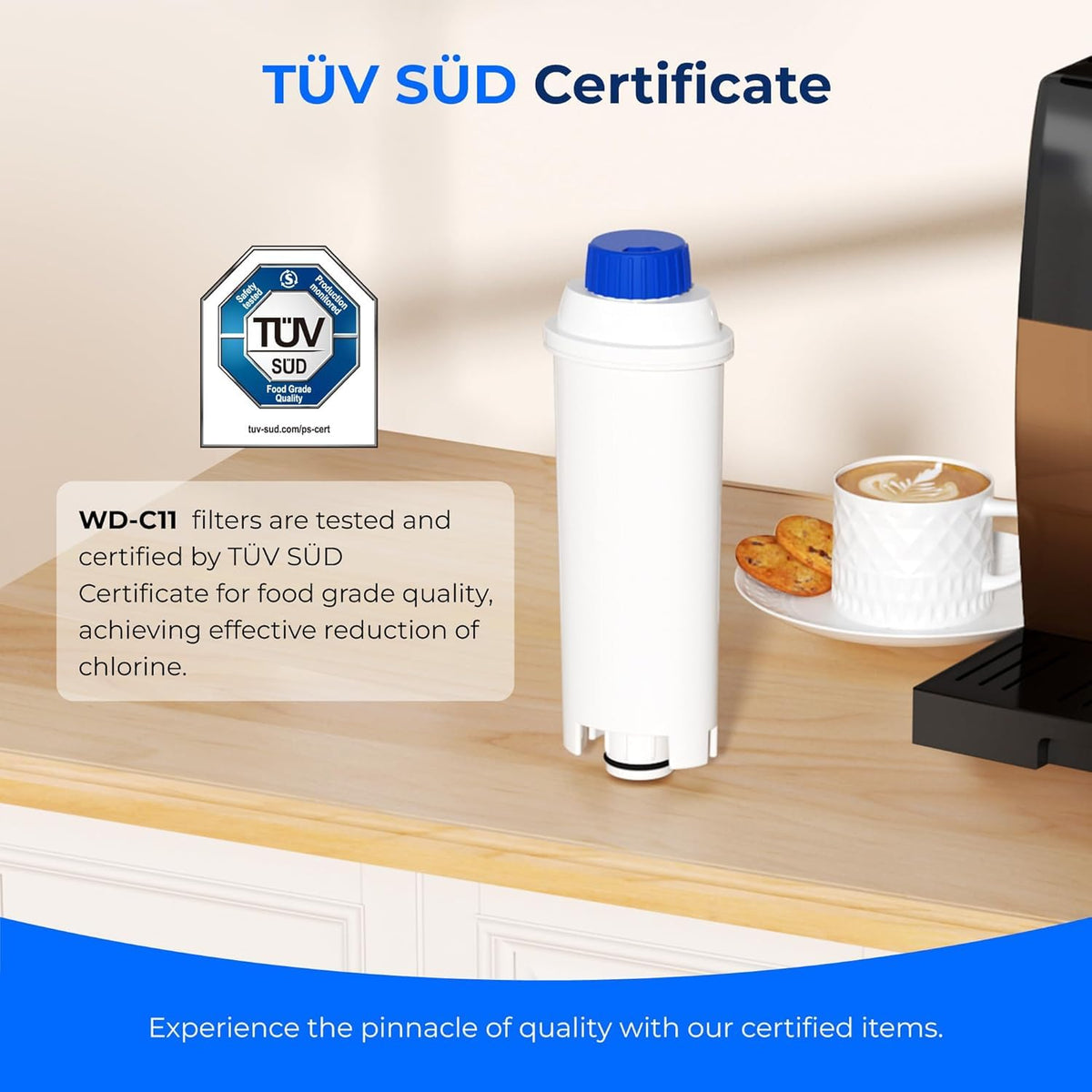Waterdrop DLS C002 filter for ECAM ETAM EPAM series provides fresher water