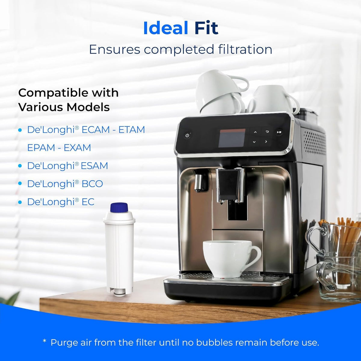 Waterdrop DLS C002 filter for De'Longhi Prima Donna line enhances beverage clarity