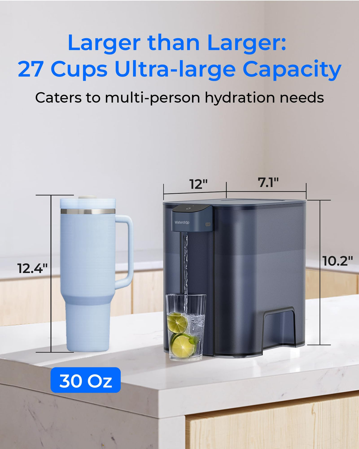 Waterdrop ED04B-L demonstrates a 200-gallon filter lifespan for long-term use.
