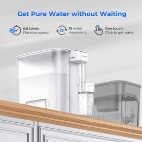 Waterdrop ED04W-L Mega Electric Dispenser in a modern kitchen scene for daily use