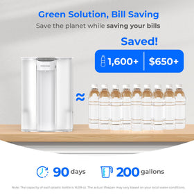 Waterdrop ED04W-L Mega Electric Dispenser sleek white finish in daily use