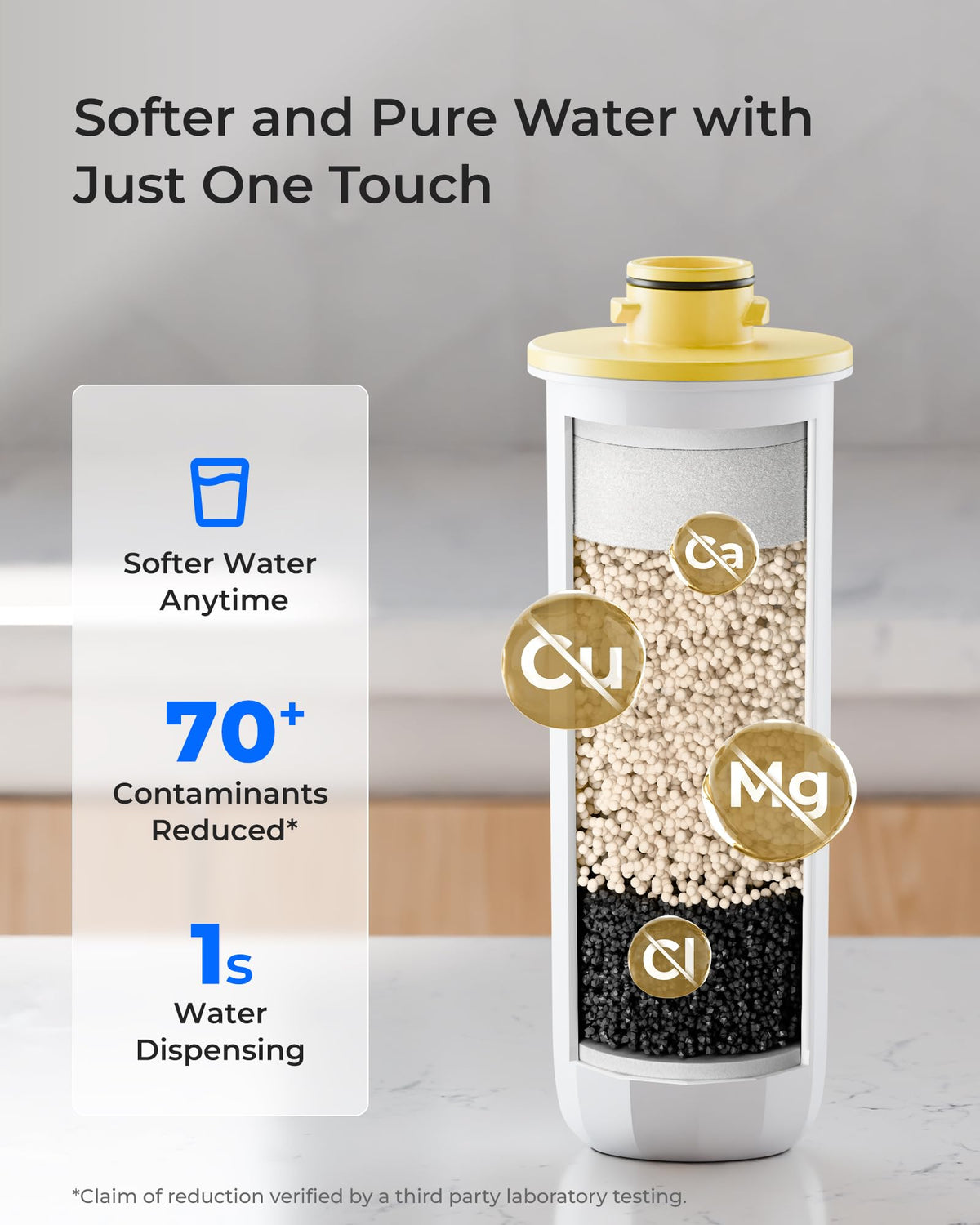 80-gallon capacity and three-month lifespan for long-lasting filtration