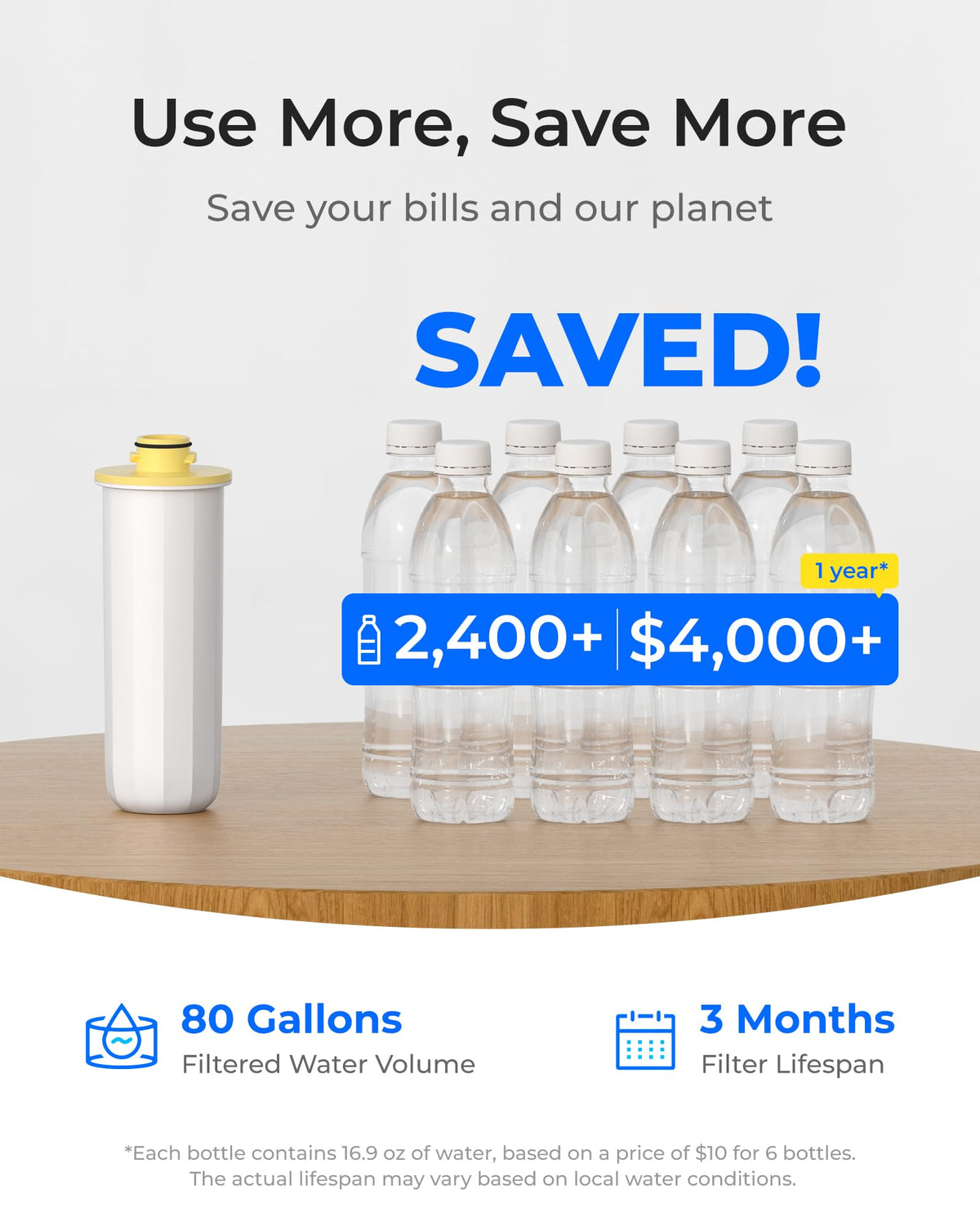 Removes minerals and sediments for clearer water and better taste