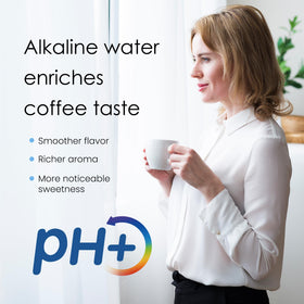 Waterdrop PF-AL improves coffee flavor by reducing water acidity.