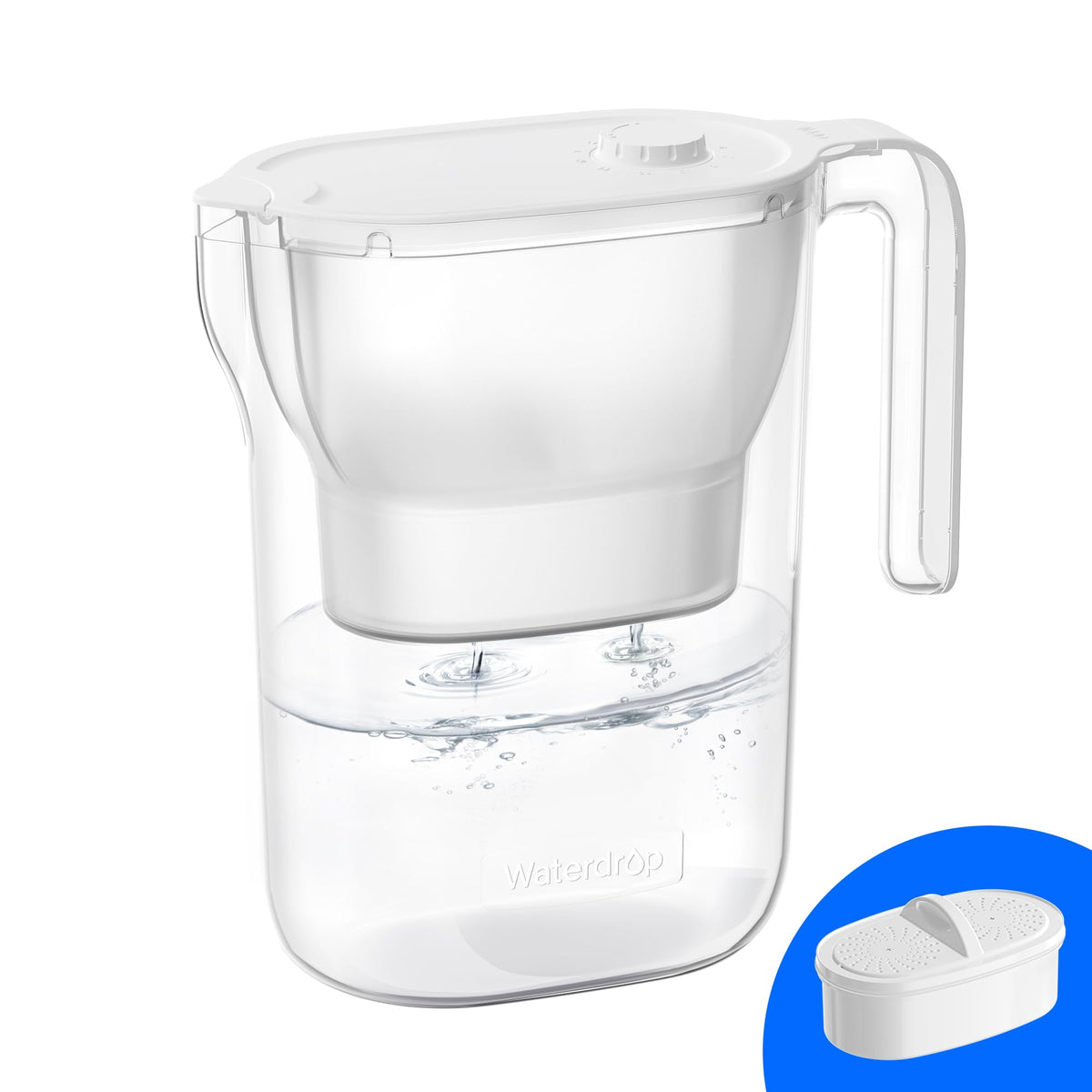 Waterdrop PT-05W-L seven-cup pitcher for clean, refreshing water at home