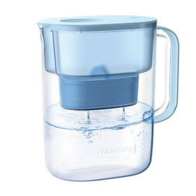 Waterdrop PT-07B-A pitcher front view in blue, BPA-free for clean, mineralized water