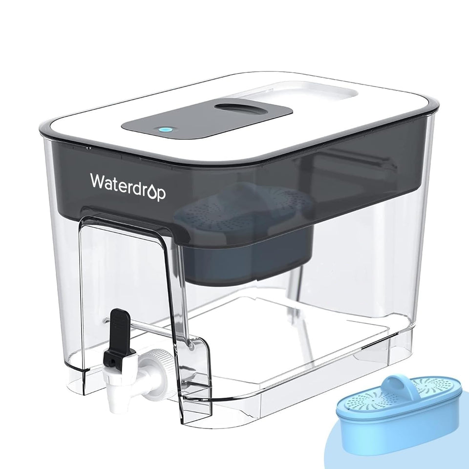 Waterdrop WFD-22L-A body view shows large alkaline dispenser for daily hydration.