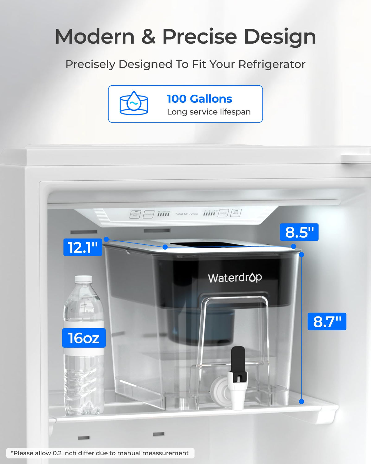 Waterdrop WFD-22L-A food-grade BPA-free materials for safe use.