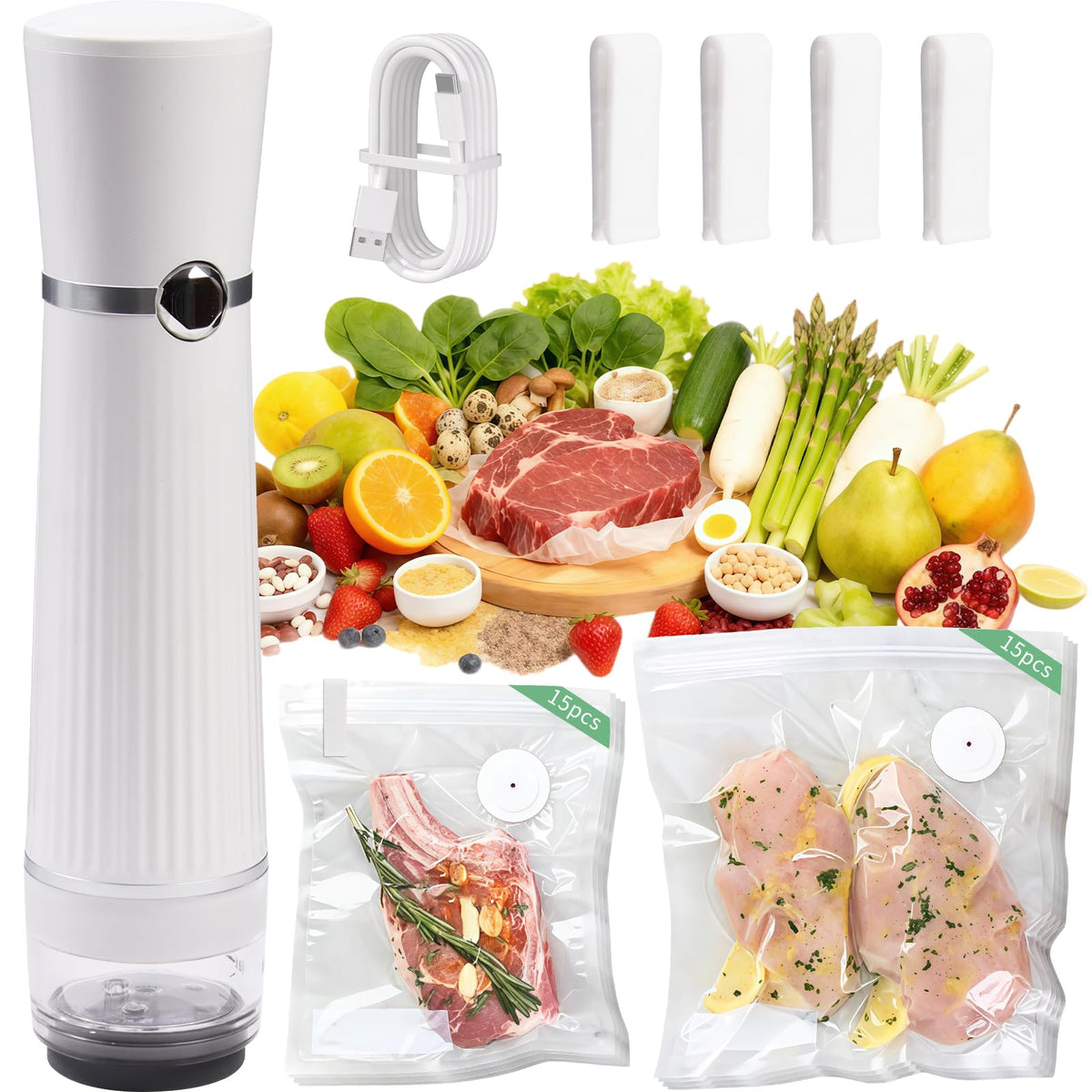 WaterElfo handheld vacuum sealer wireless operation for travel freshness