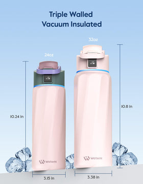 WaterH BOOST 24-ounce stainless steel bottle for durable insulation