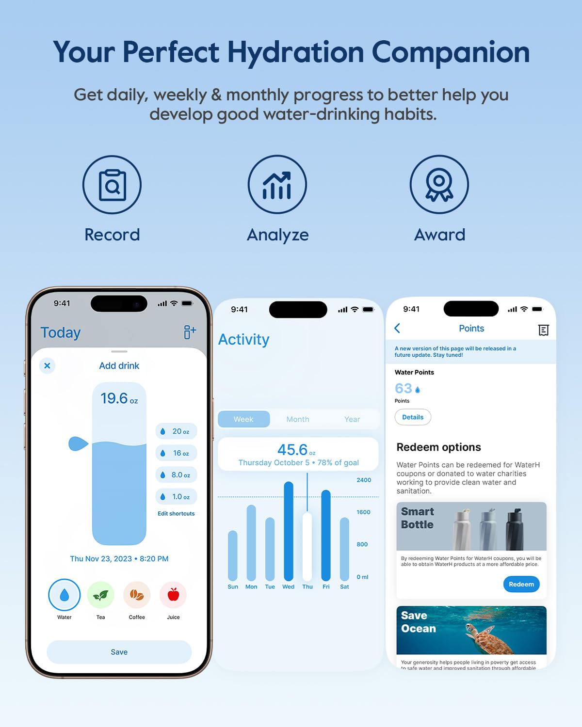 WaterH BOOST bottle battery life supports long days at school or gym
