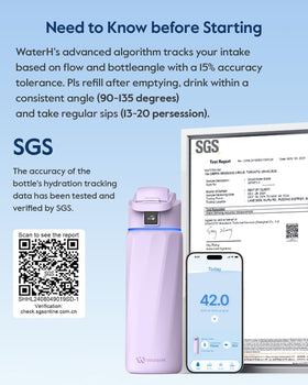 WaterH BOOST connects to mobile for reminders and progress tracking.