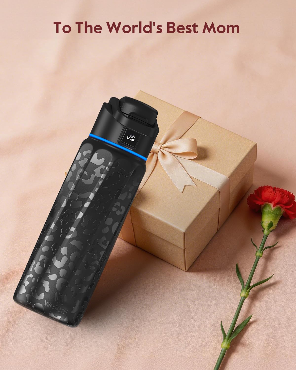 WaterH BOOST bottle Bluetooth syncing with phone for tracking hydration
