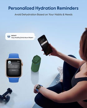 WATERH BOOST bottle with leak-proof cap in travel-ready mode.