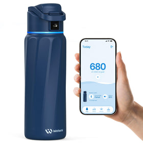 WaterH BOOST bottle cap with LED ring for real-time hydration reminders