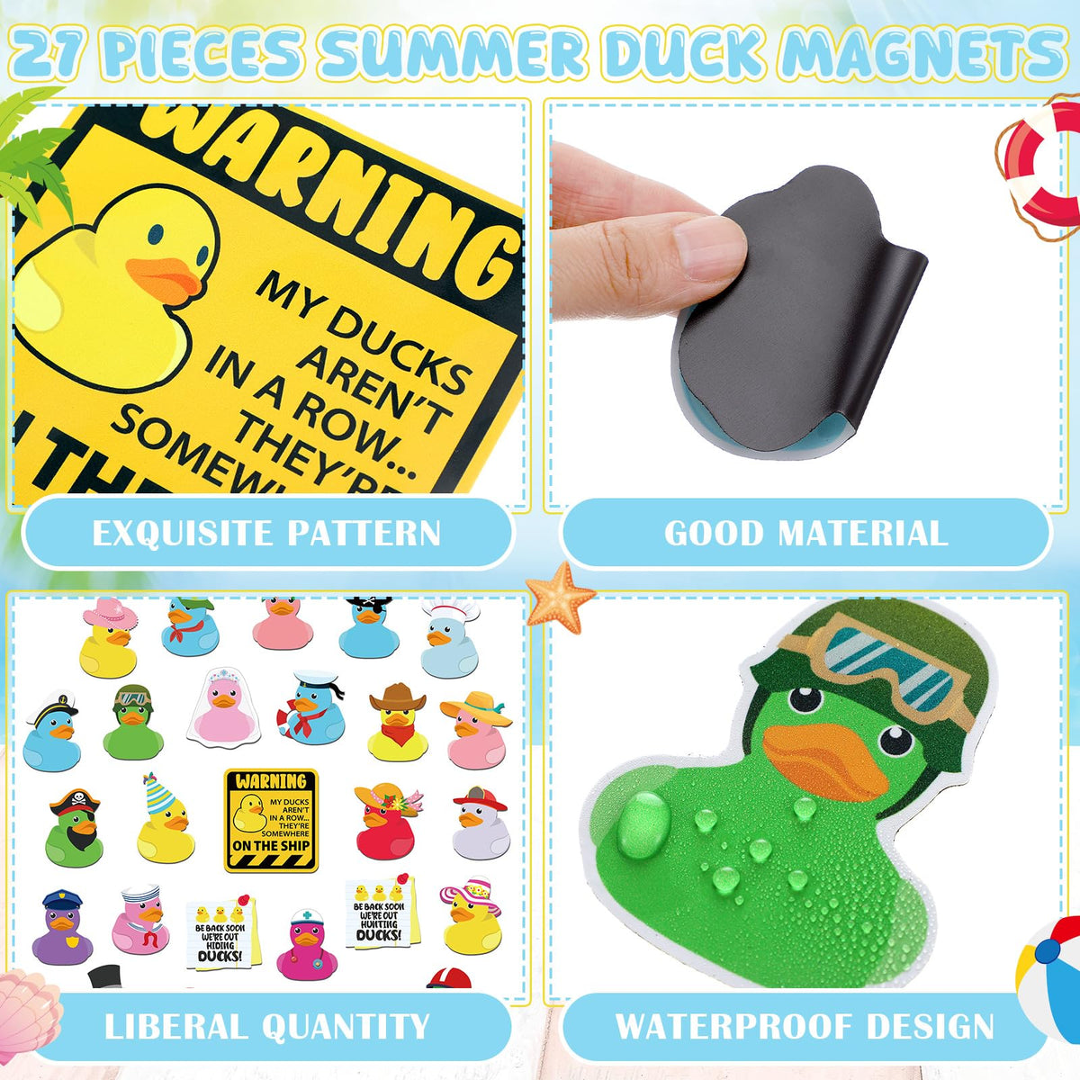 Watersay duck door magnet chef design brings cute cruise vibes to kitchen surfaces.