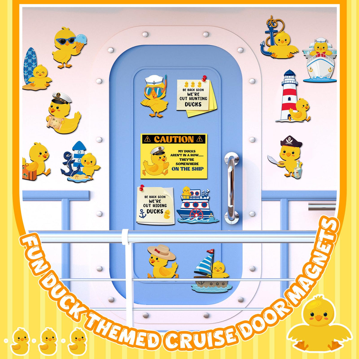 Watersay ice-cream-duck-magnet brightens fridge or door with playful charm