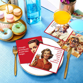 Watersay three-layer napkins offer sturdy absorbency for drinks and snacks.