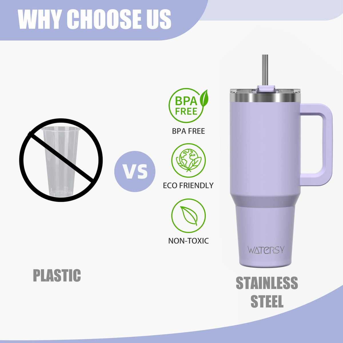 Watersy 20oz capacity tumbler suits long commutes and workouts