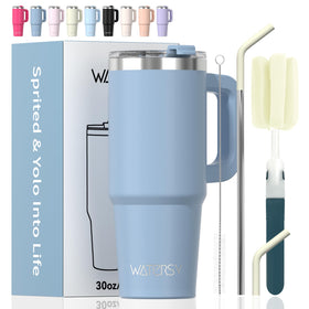 WATERSY 30oz tumbler with handle and lid for on-the-go hydration.