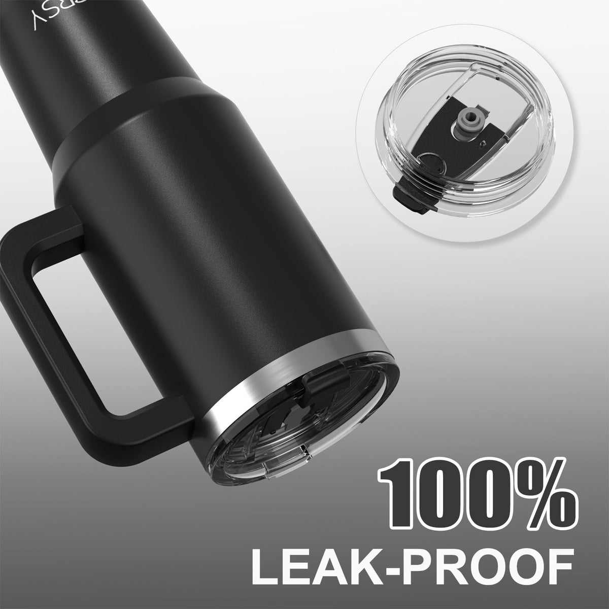 Watersy 30oz tumbler leakproof lid prevents spills during travel