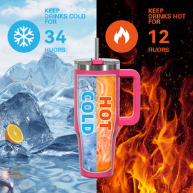 Watersy 40 oz tumbler wide mouth for easy filling and cleaning.