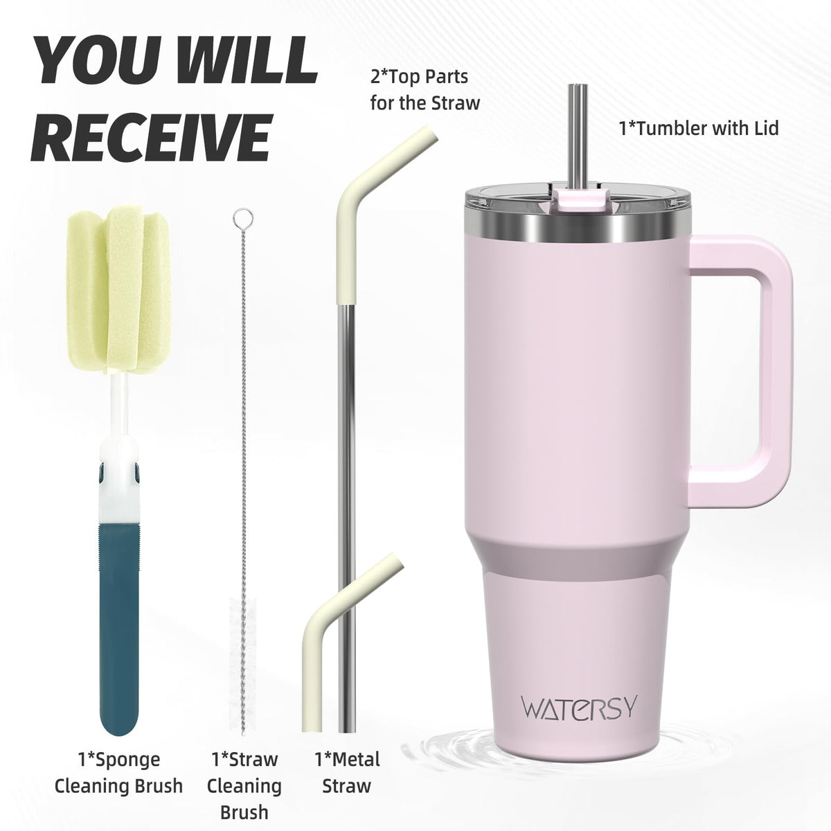 WATERSY double-wall insulated tumbler keeps drinks at temperature longer.