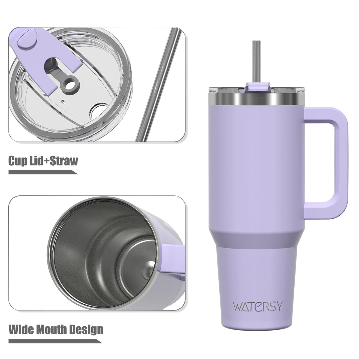 Watersy gift-ready purple tumbler for birthdays or holidays