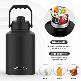 WATERSY leak-proof spout cap with silicone seal prevents spills.
