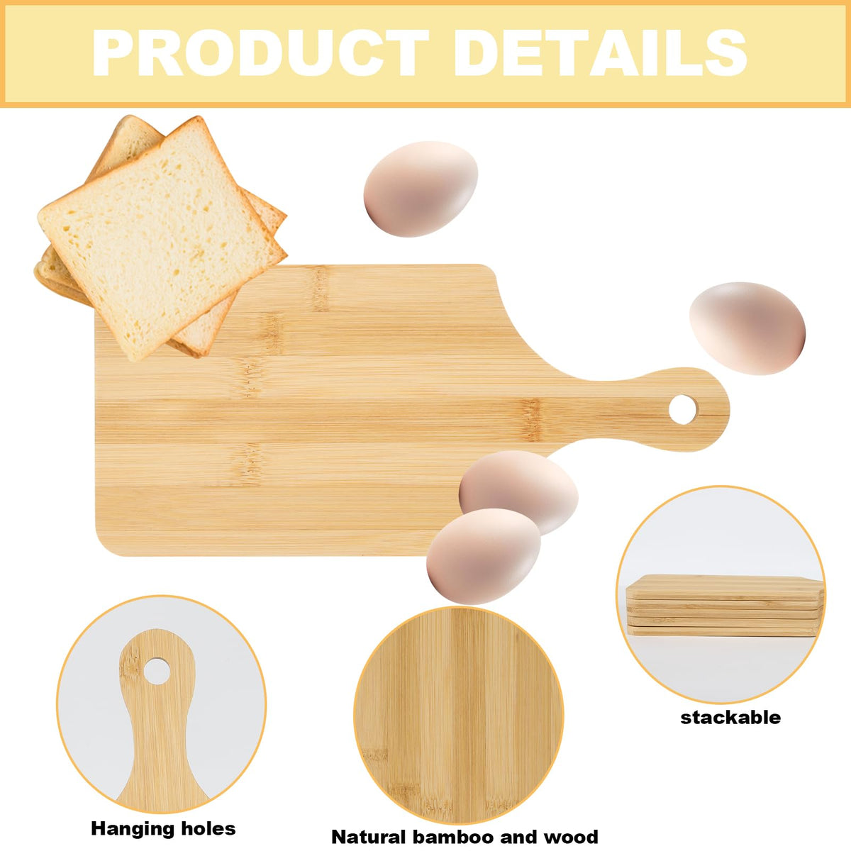 WAYASDCU mini cutting boards with handles for portable use