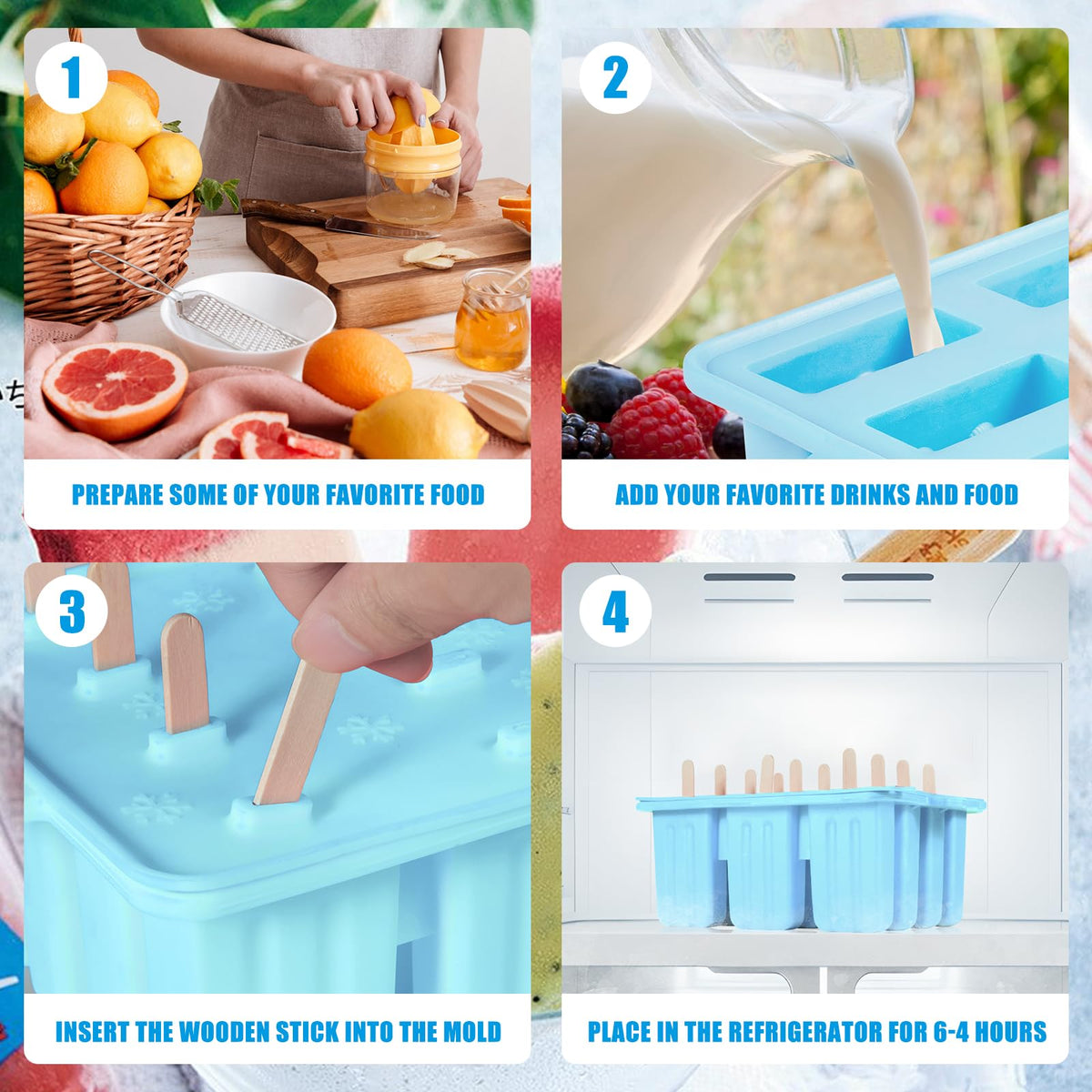 Waybesty popsicle molds dishwasher-safe for simple cleanup
