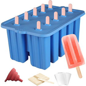 Waybesty silicone popsicle mold in blue color for safe homemade treats