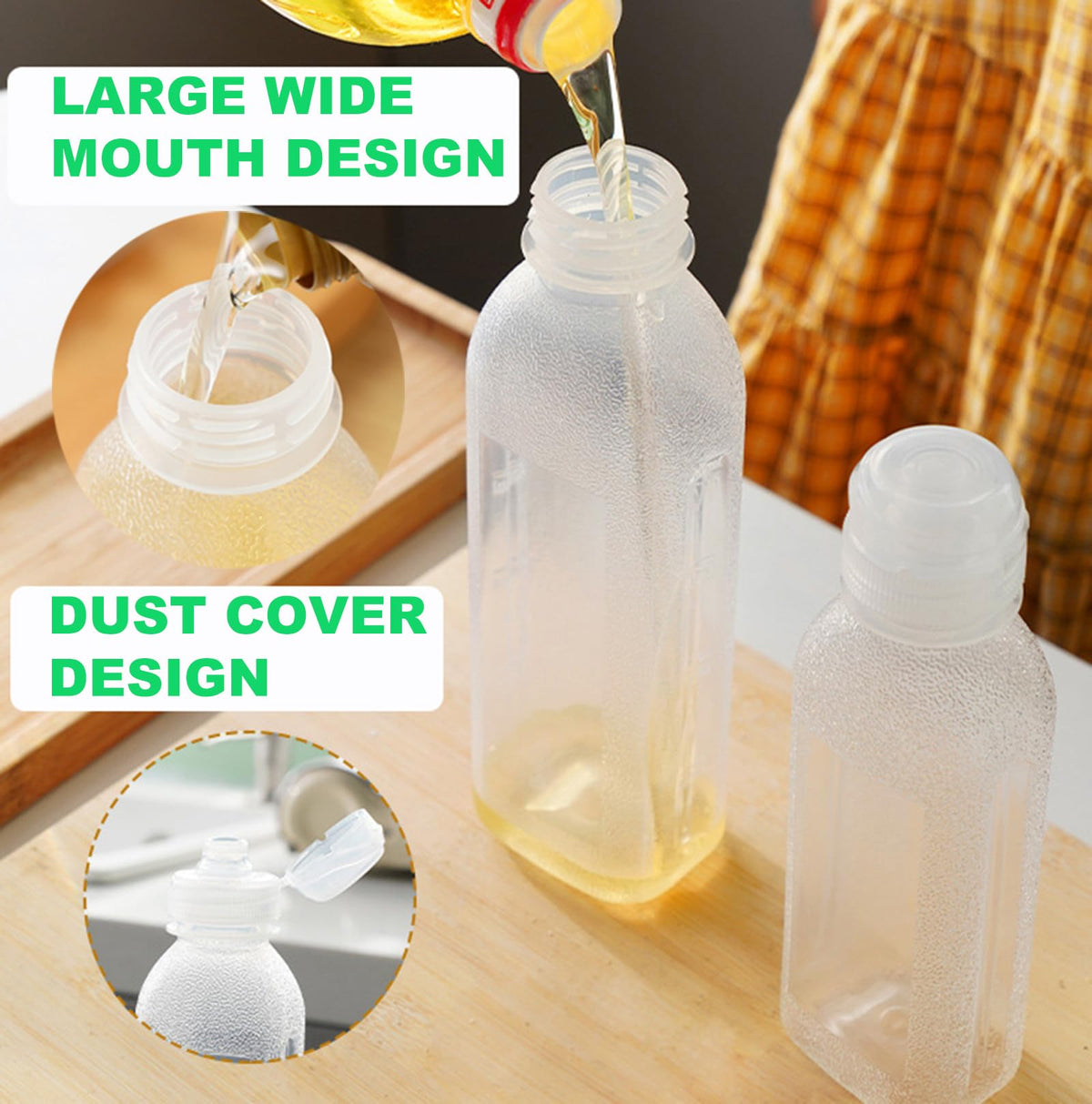 WAYDA wide-mouth bottle design facilitates fast filling and thorough cleaning.