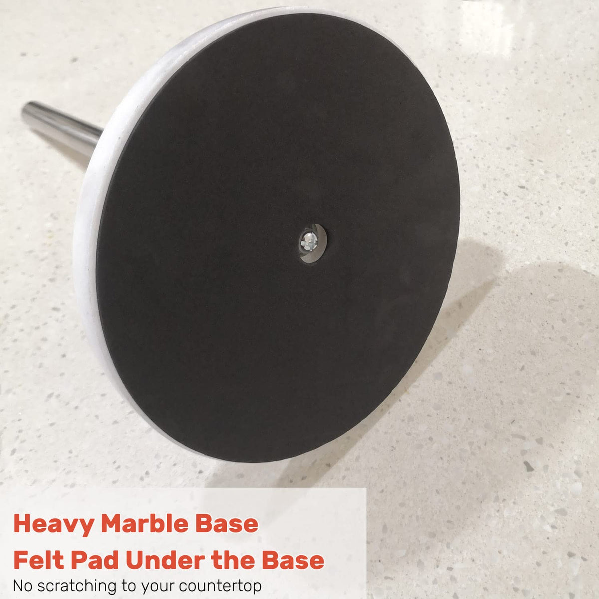 WAYDELI felt-pad base protects counters and reduces sliding