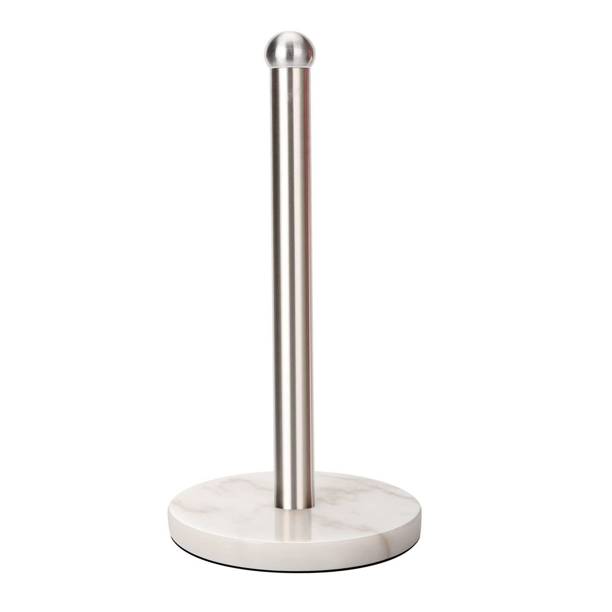 WAYDELI heavy-weighted marble base secures towel stand for one-handed use
