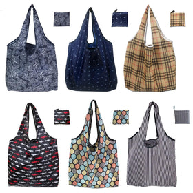 WAYRUIGD reusable bags folded neatly in pouch for compact storage
