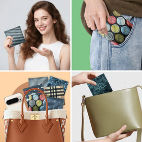 WAYRUIGD reusable bags with long handles ready for hand or shoulder carry