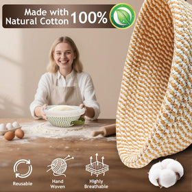 Waysse Banneton Basket organic cotton construction for gentle dough handling