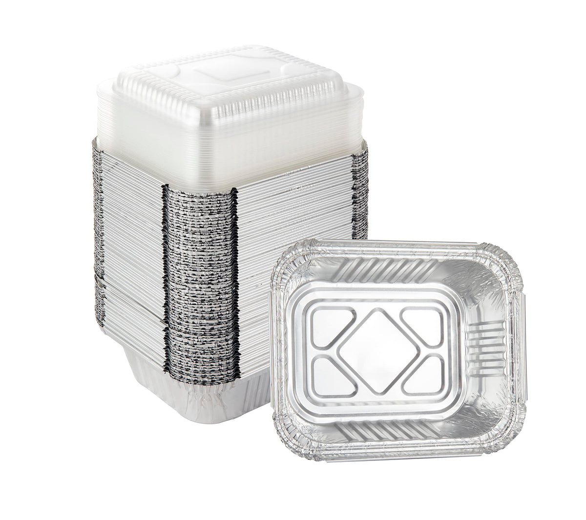 Waytiffer 5.5x4.5 inch pans with clear lids for easy takeout packaging
