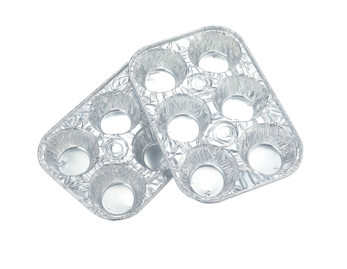 Waytiffer aluminum muffin pan side view showing even heat distribution for baking.