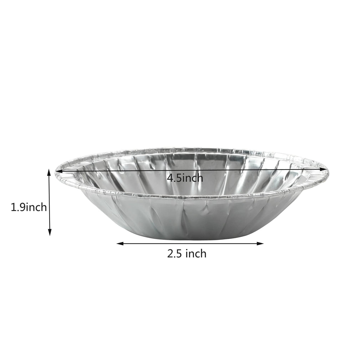 Waytiffer disposable aluminum tart pan in 4inch size, ideal for bite-sized desserts and easy cleanup.