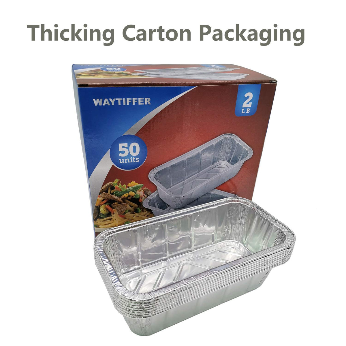 Waytiffer 50-pack bakeware for breads, cakes, and casseroles with disposable convenience