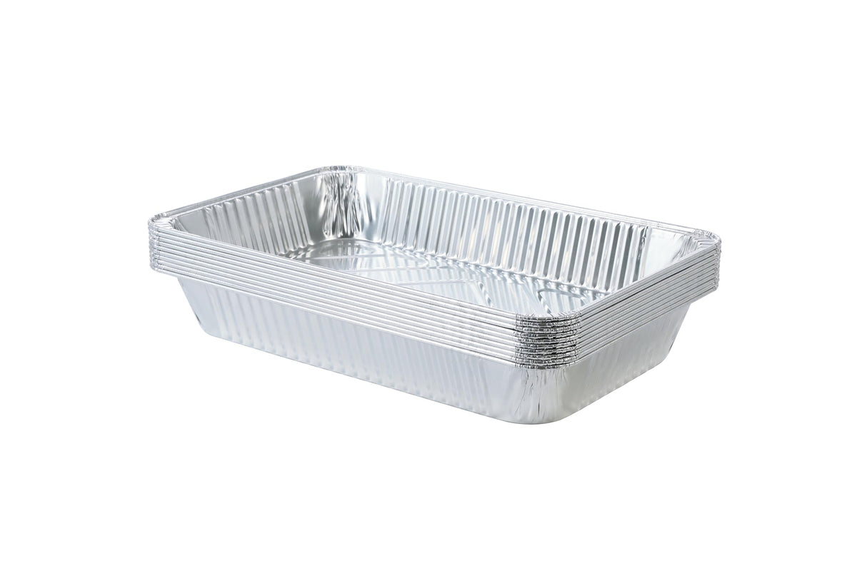 Waytiffer disposable large aluminum pan in packaged 20-pack for bulk prep and service