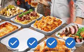 Waytiffer disposable pans cut cleanup time and reduce kitchen mess.