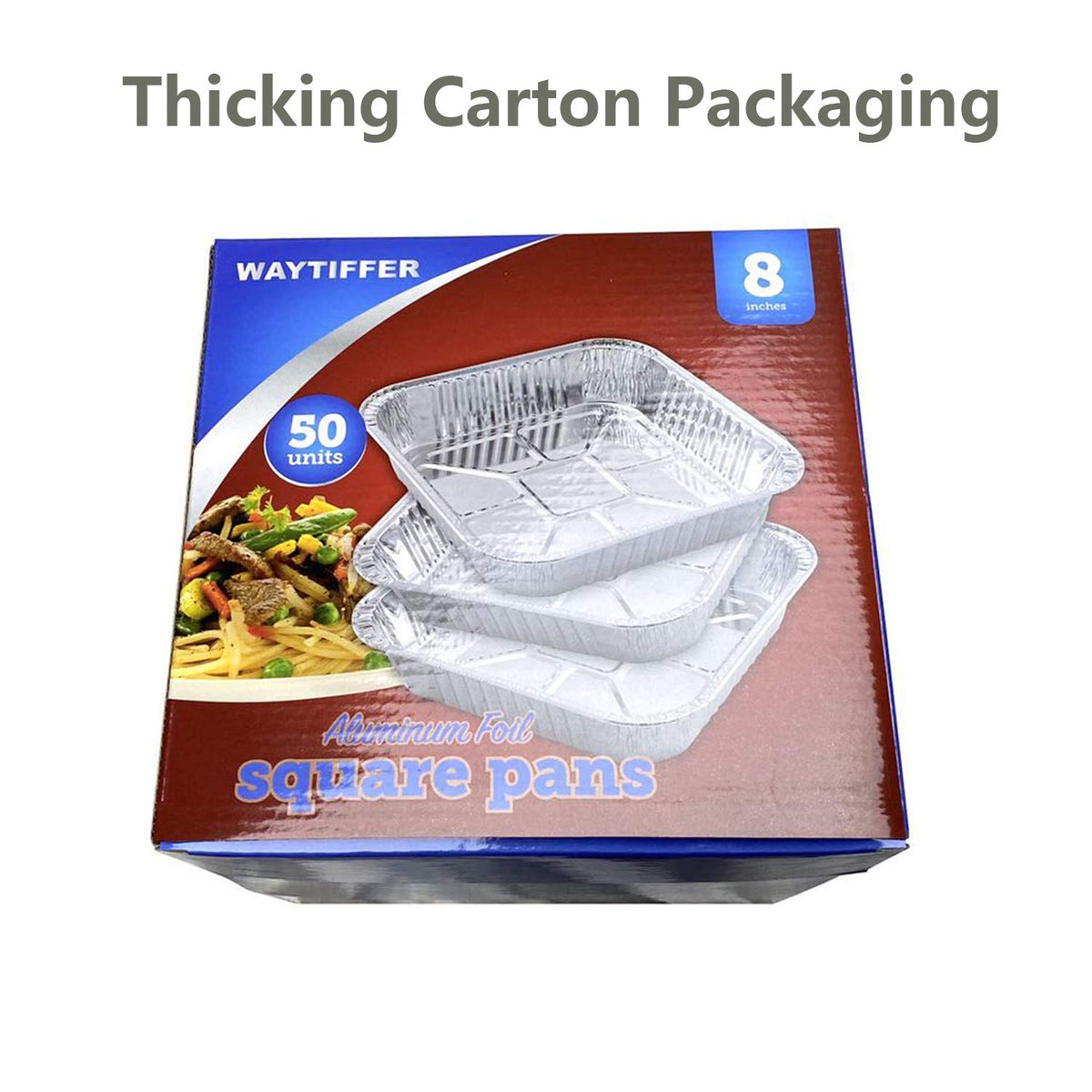 Waytiffer foil pans for takeout packaging and easy cleanup.