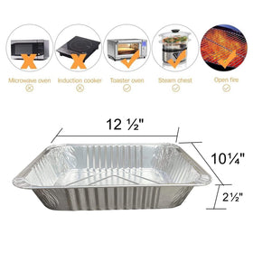 Waytiffer half-size steam table pan in-use demonstrates durable, oven-ready performance.