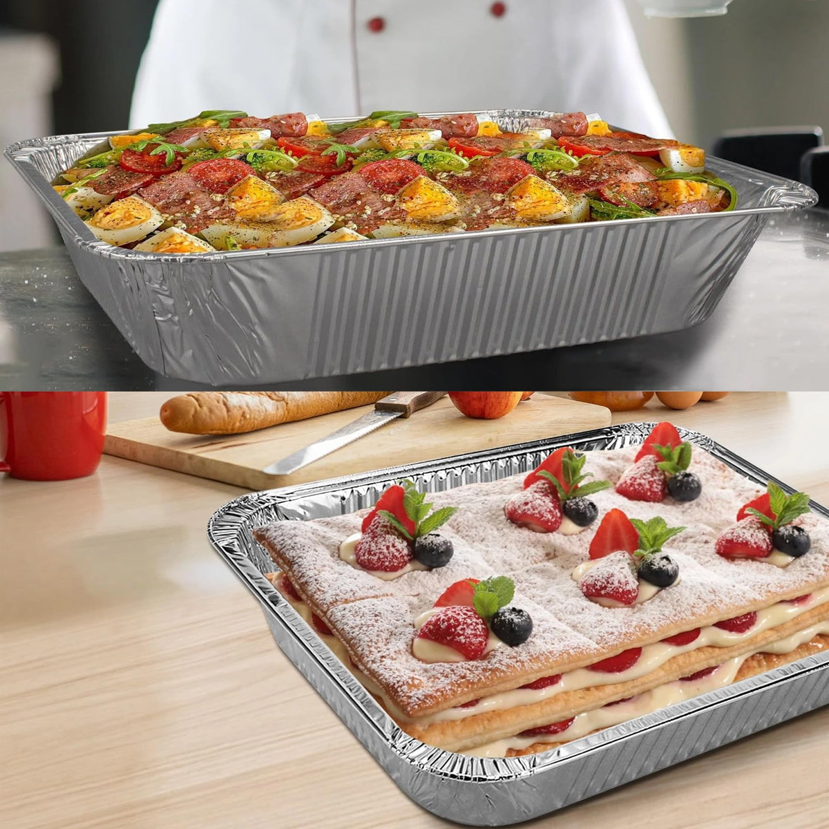 Waytiffer pans used at a birthday party to hold large portions